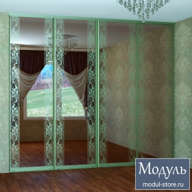 Алюминиевые двери купе для зонирования комнаты