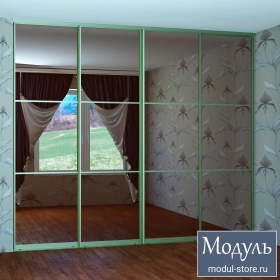 Алюминиевые двери купе в нишу на заказ