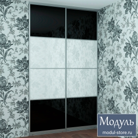 Встроенные алюминиевые двери купе на заказ