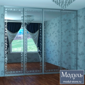 Встроенные алюминиевые двери купе недорого